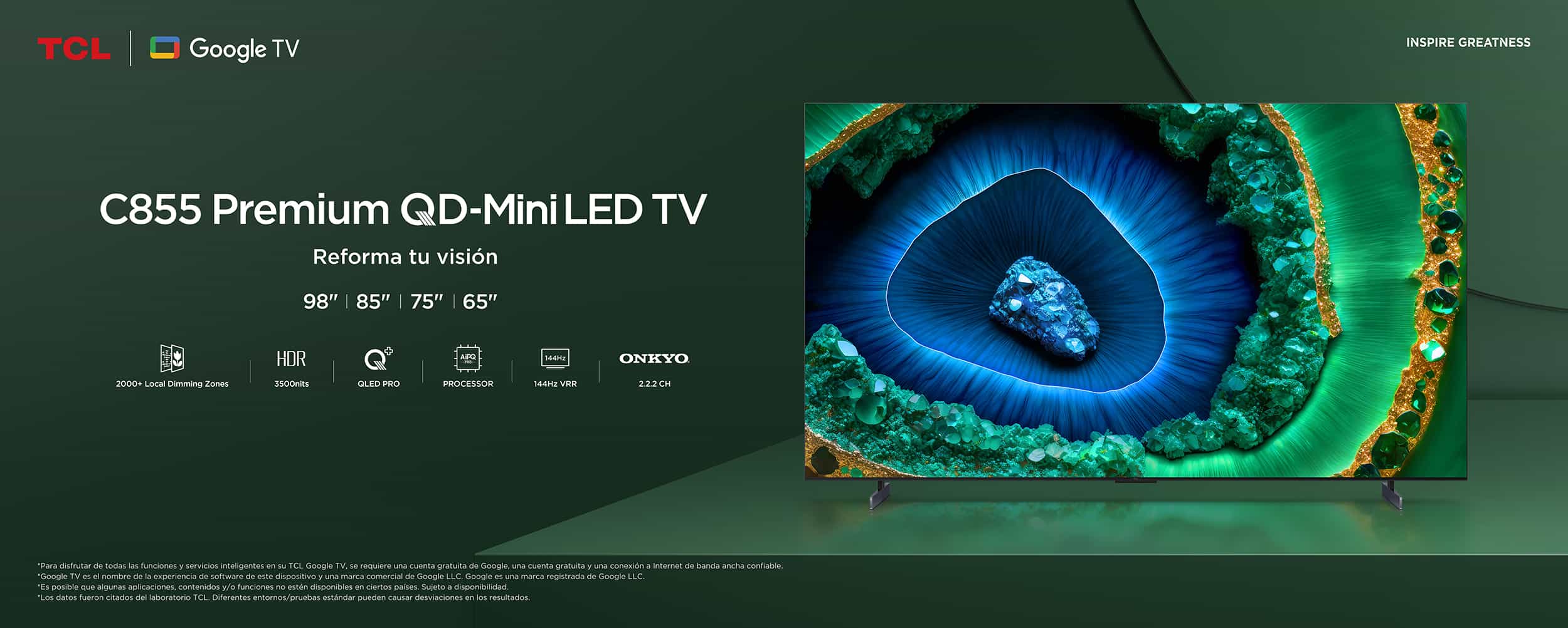 南宫ng·28 C855 Premium QD-Mini LED 4K TV